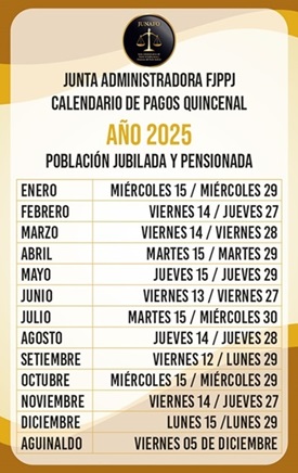 Calendario de pagos 2025