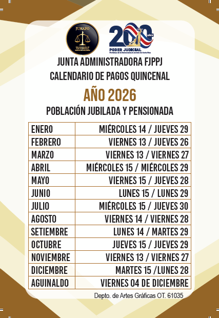 Calendario de pagos 2026
